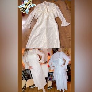 🌷 Algo Ettes 🌷 Gorgeous Vintage Lace Dress & Matching Lace Jacket